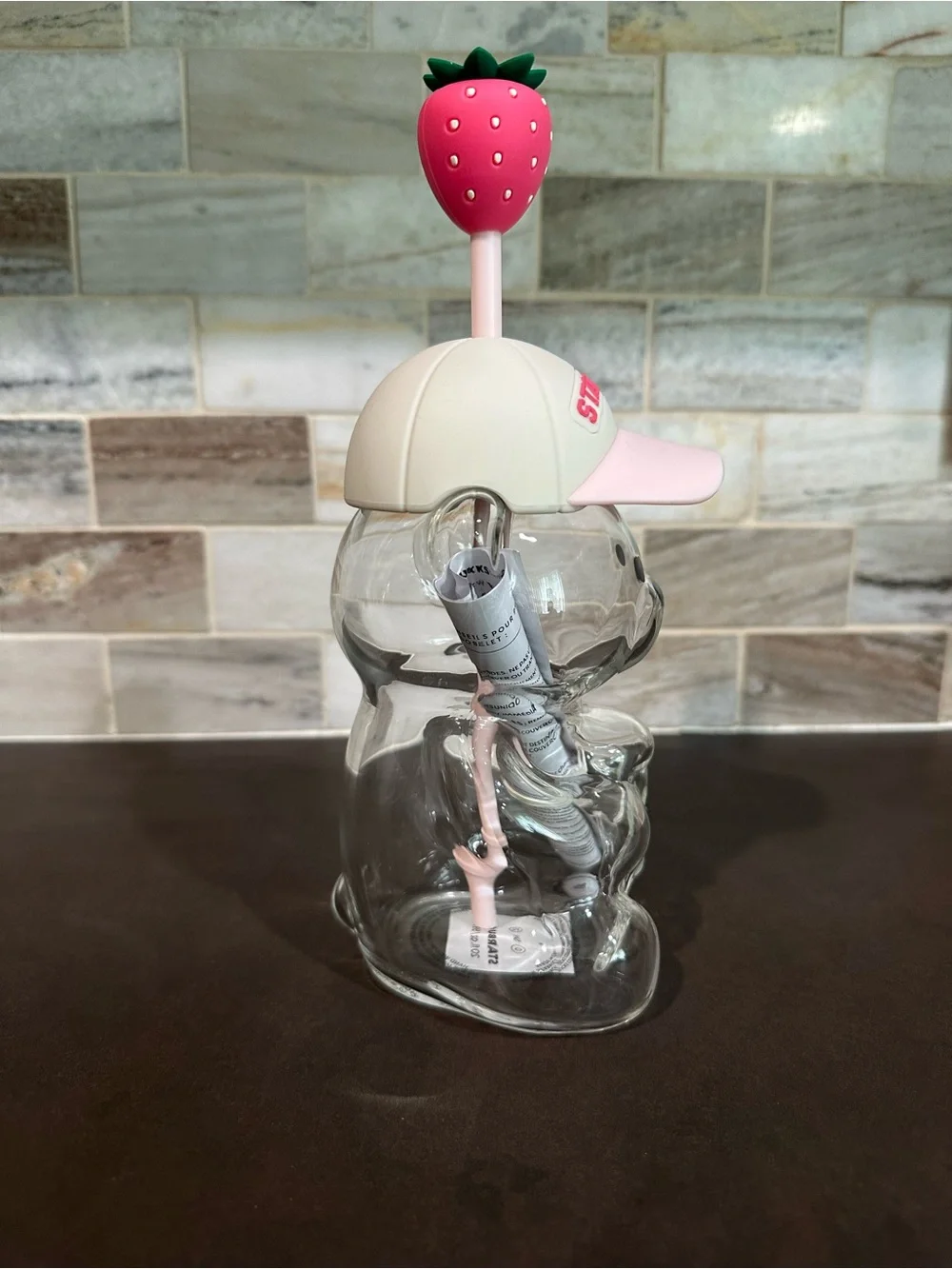 Starbucks 2026 Limited Edition “Pink Bearista” Glass Cup